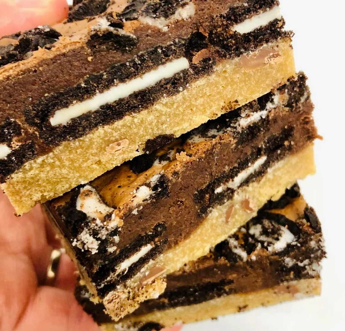 A close-up of Arlo’s layered bakes