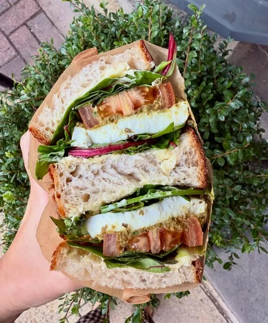 One of Arlo’s sandwiches, photographed outside the cafe